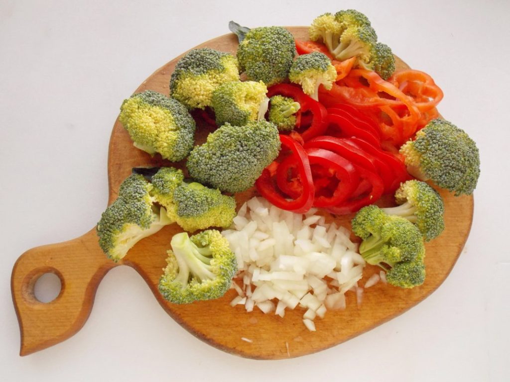 brokoliai ir pipirai