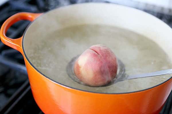 boil peaches