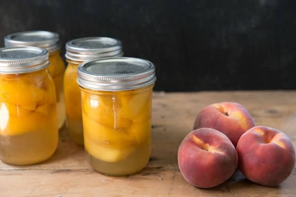  peach jam in jars
