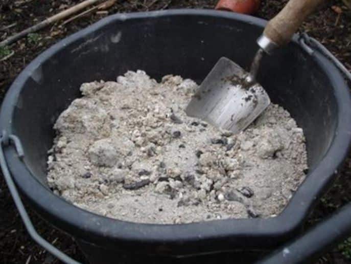 fertilizer in a bucket