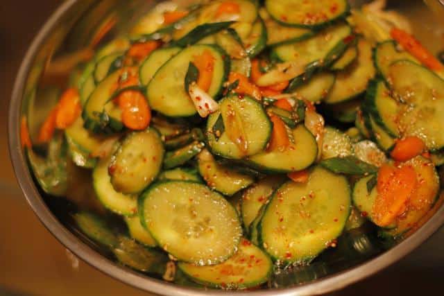 cucumbers in Korean for the winter