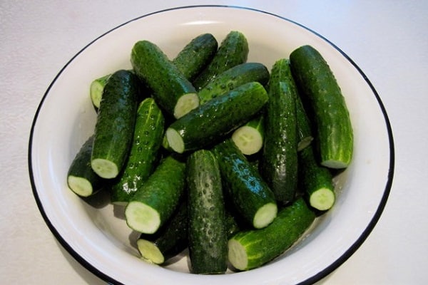 cucumbers in a saucepan
