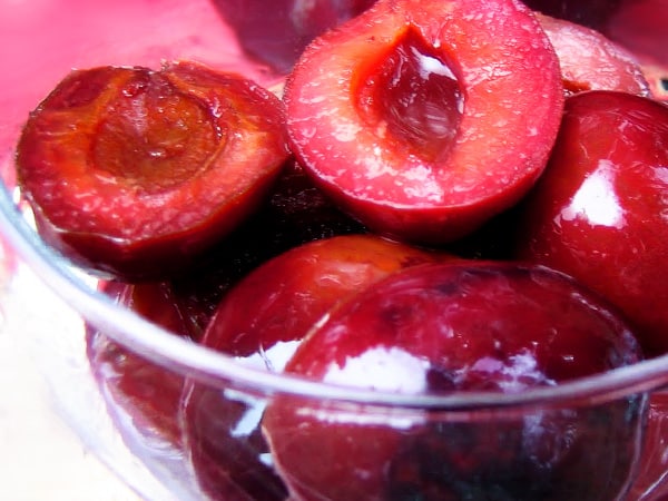 pitted plums