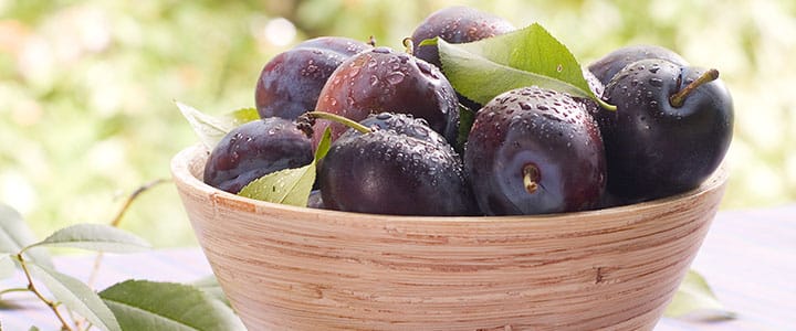 plum in a bowl