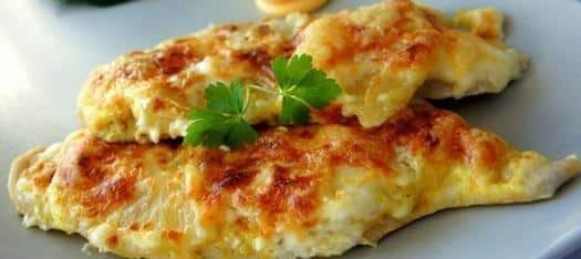 Baked chicken breast with pineapple