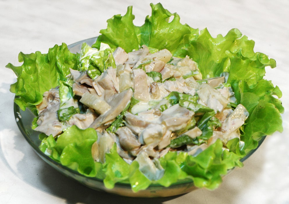 Mushroom salads for New Year's table