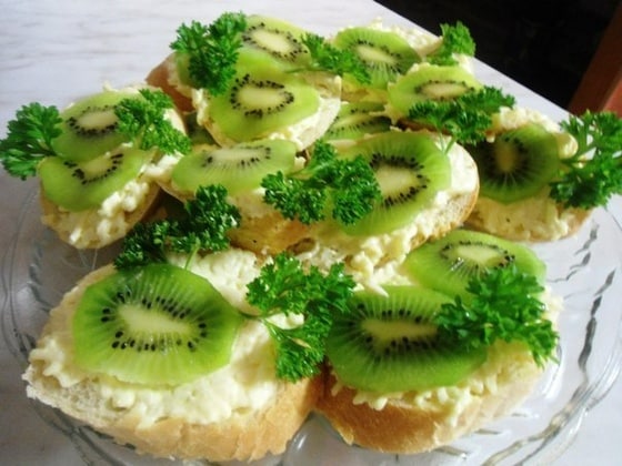 Con panini al kiwi
