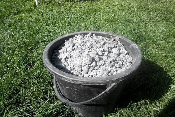 ash in a bucket