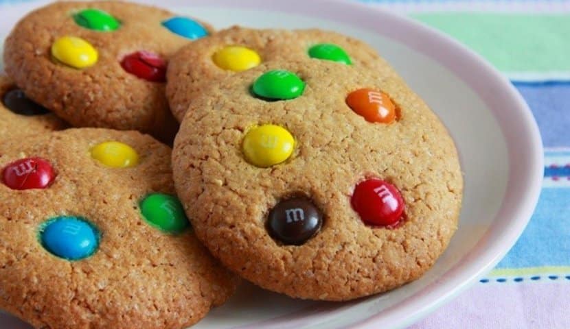 Soubory cookie s M & Ms
