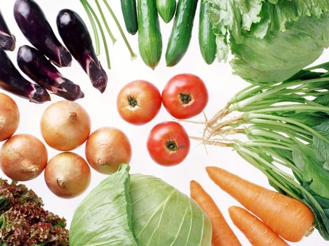 rôzne druhy zeleniny