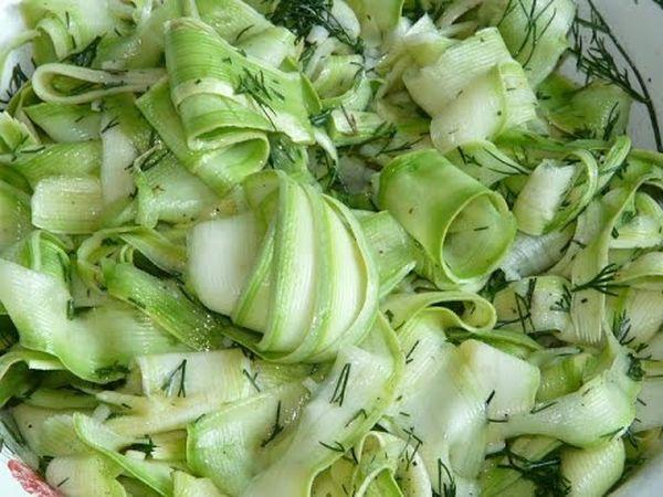 rayures de courgettes