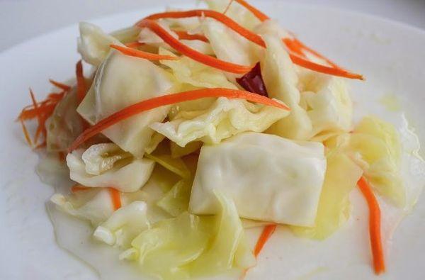 Korean cabbage in large pieces