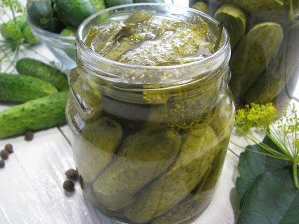 jar of cucumbers