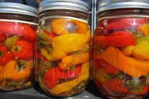 TOP 11 eenvoudige recepten voor het maken van gepekelde paprika's voor de winter