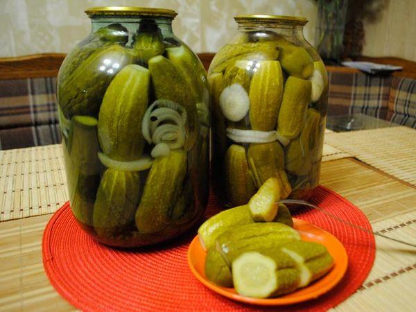 salted cucumbers