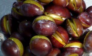 The best recipe for making pickled plums with garlic for the winter