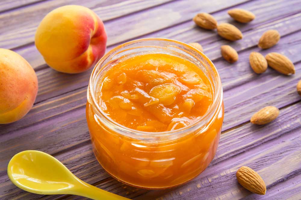 apricot jam with almonds