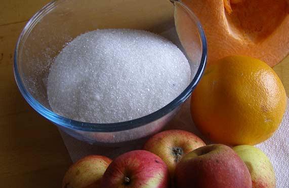 zahăr și fructe