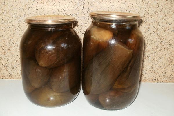 whole pickled eggplant