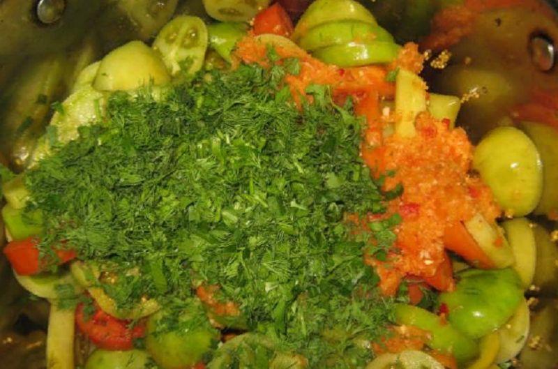 green tomato salad