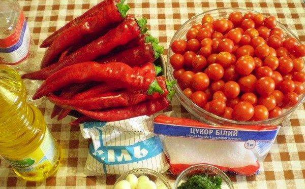 paprika och tomater