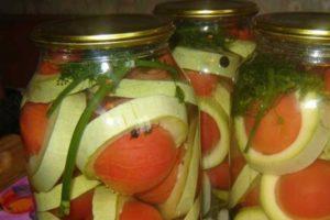 TOP 5 beste recepten voor het inblikken van courgette met tomaten voor de winter