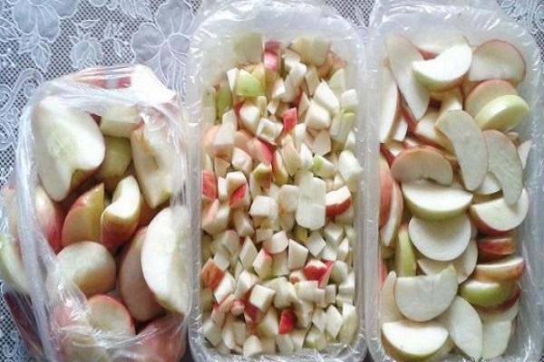 Apples in a container