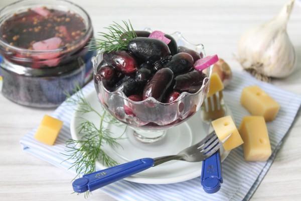 raisins marinés comme les olives