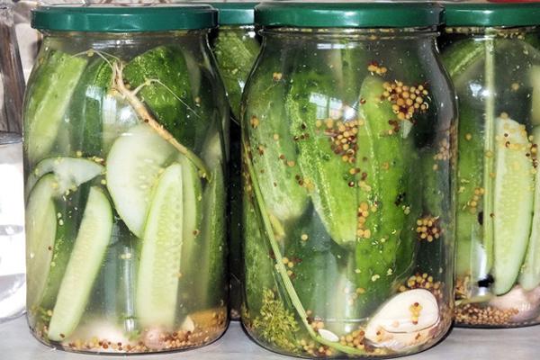 cucumbers with mustard