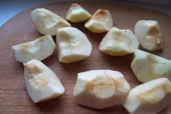 pommes coupées