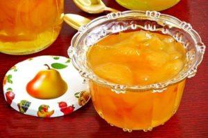Jednoduchý recept na hruškový džem s kyselinou citrónovou na zimu
