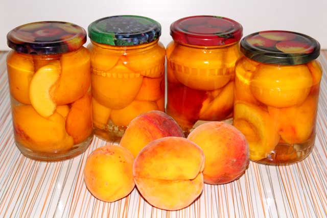 simple recipe for peaches slices