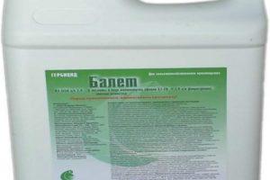 Instructions pour l'utilisation de l'herbicide Ballet, composition et forme de libération du produit
