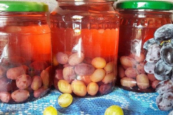 druiven op siroop