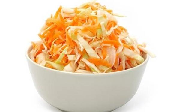 Pickled cabbage option with carrots