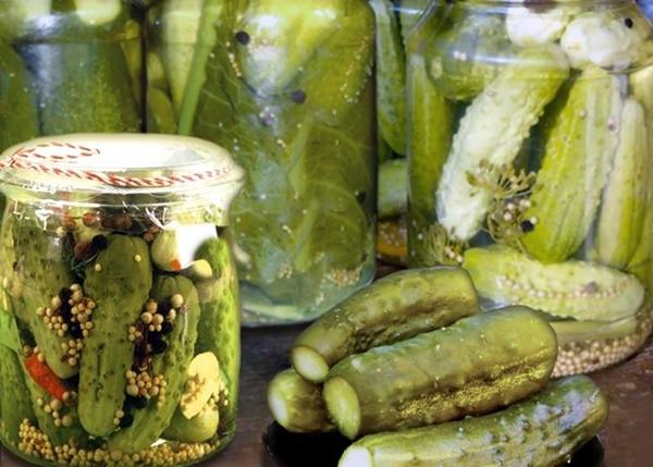 Cucumbers with French mustard
