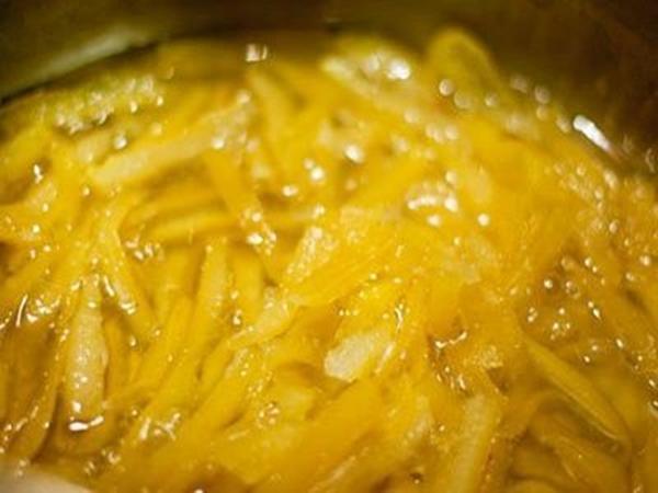 Prepare and soak lemon peels