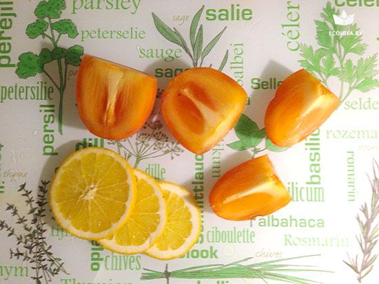 orange at persimmon
