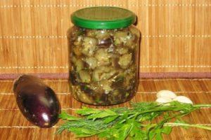 3 bästa recept för konservering aubergine med svamp för vintern