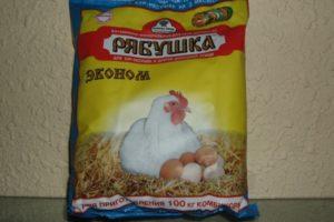 Használati utasítás a Ryabushka tojótyúkok számára, az adagolás és az ellenjavallatok