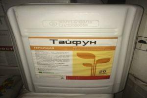 Instrucciones de uso y tasas de consumo del herbicida Typhoon