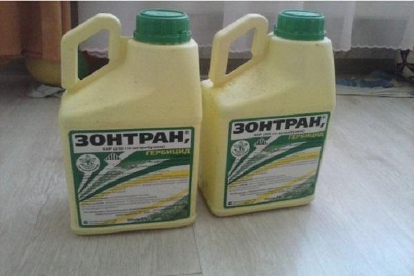 bottled herbicide