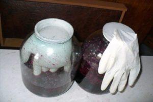Reasons and what to do if a glove on homemade wine is pulled inside