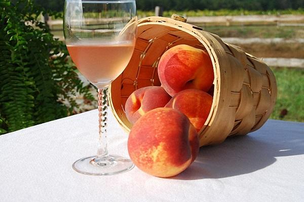 peach by the glass