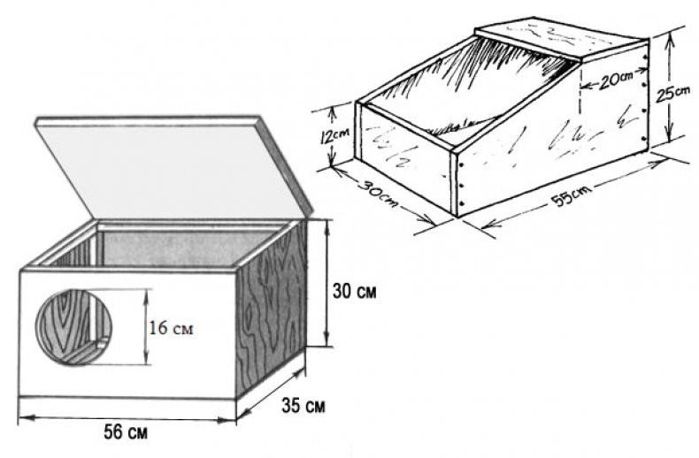 Dimensions and drawings of a queen cell for rabbits and how to do it yourself